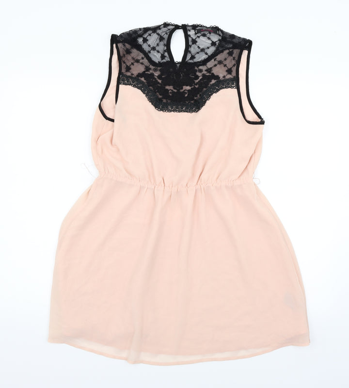 Miss Selfridge Womens Pink Fit & Flare Size 12