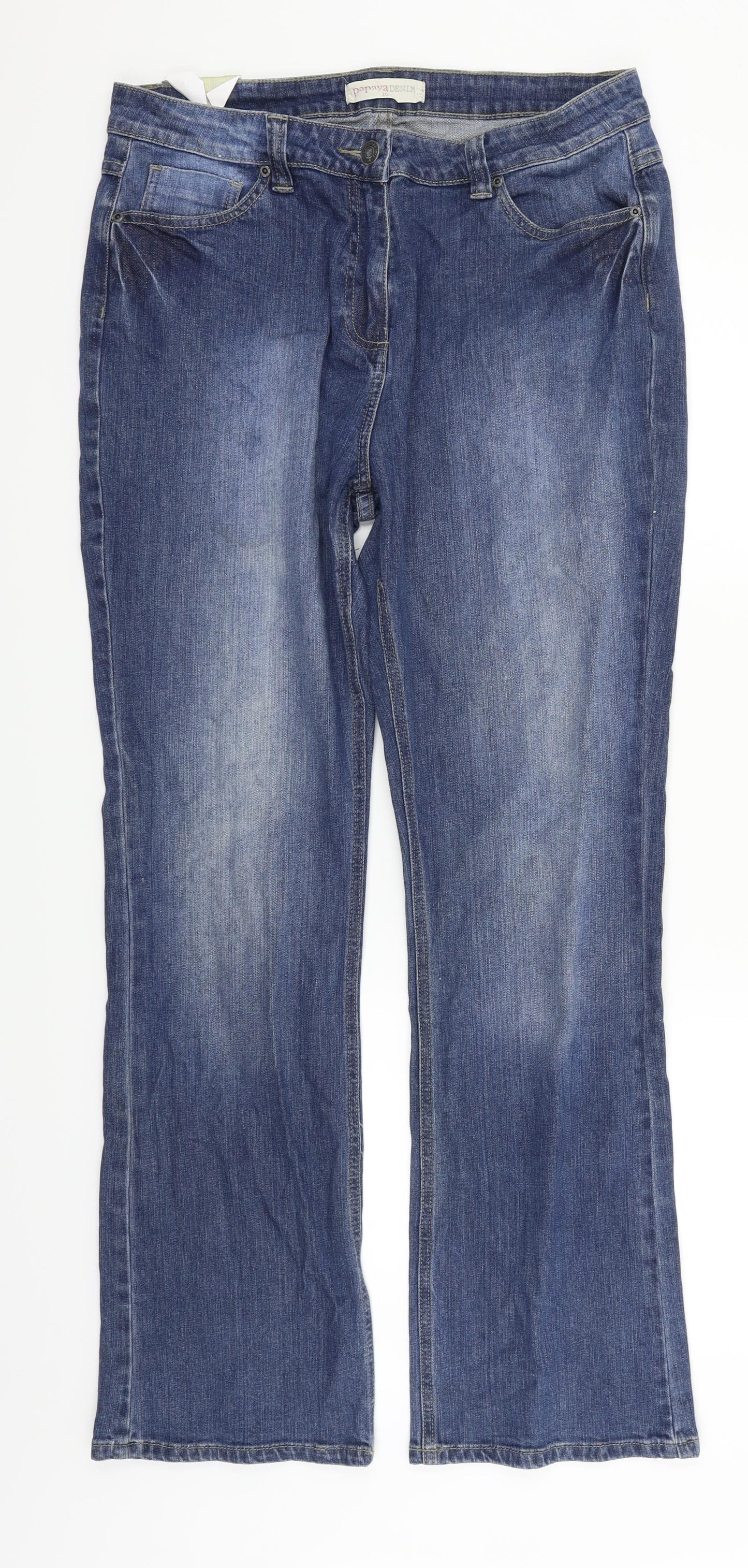 Papaya Womens Blue   Straight Jeans Size 16 L30 in