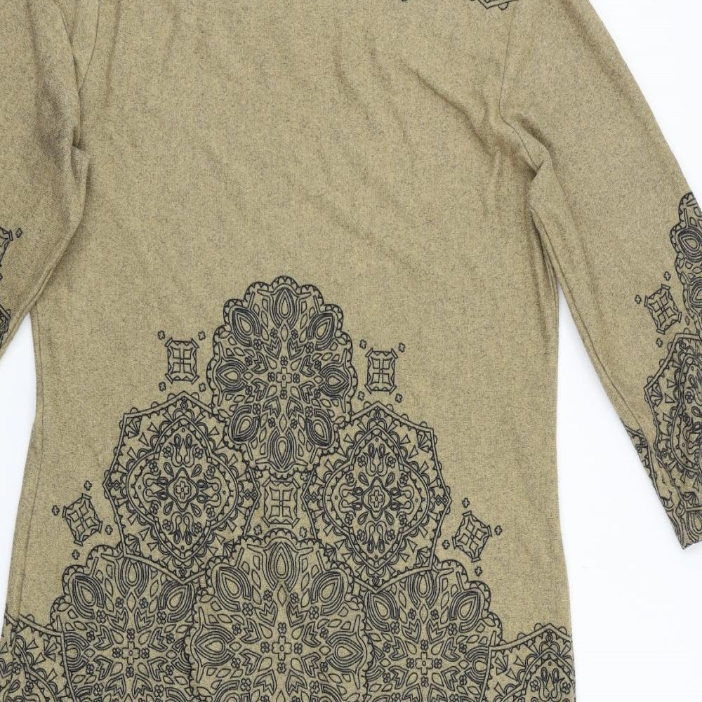 Stockshop Womens Beige Floral  Fit & Flare  Size 14