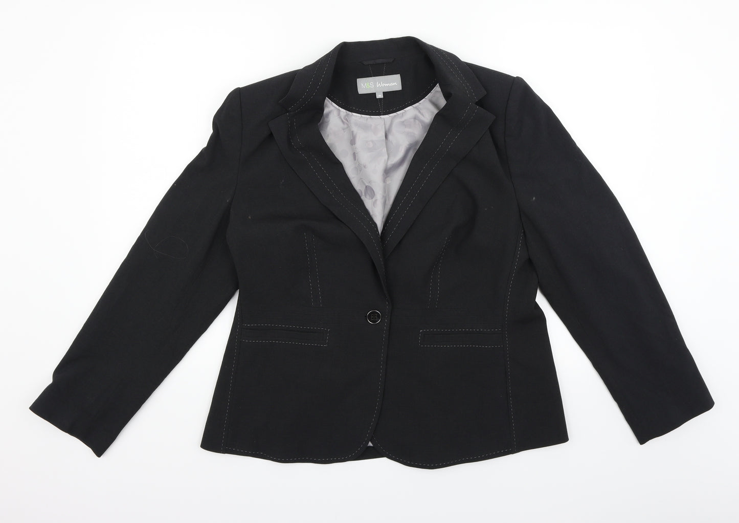Marks and Spencer Womens Black   Jacket Blazer Size 18