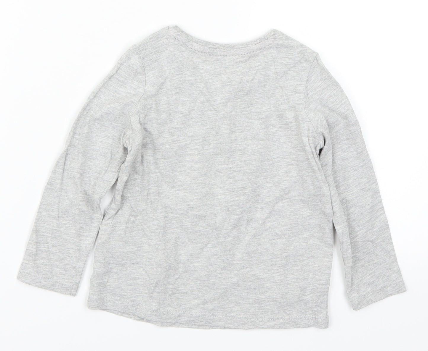 Marks and Spencer Girls Grey   Basic T-Shirt Size 2-3 Years  - Penguin Superstar