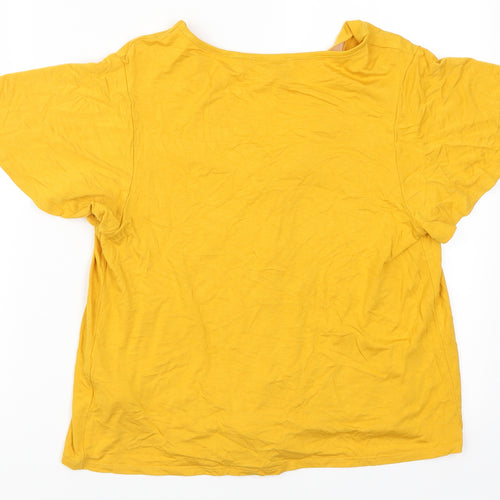 New Look Womens Yellow   Basic Button-Up Size 12