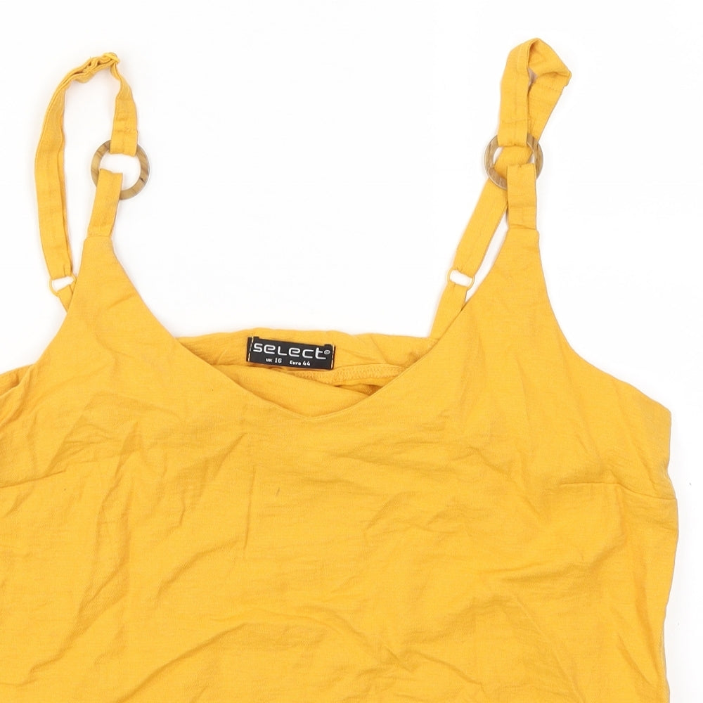 Select Womens Orange   Basic Tank Size 16