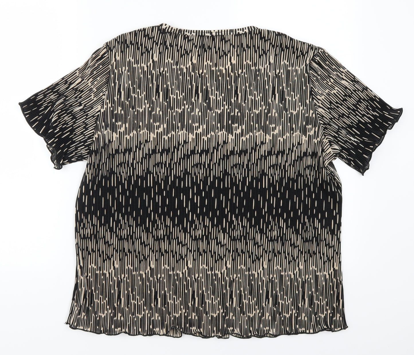 Style plus Womens Beige Geometric  Basic T-Shirt Size XL