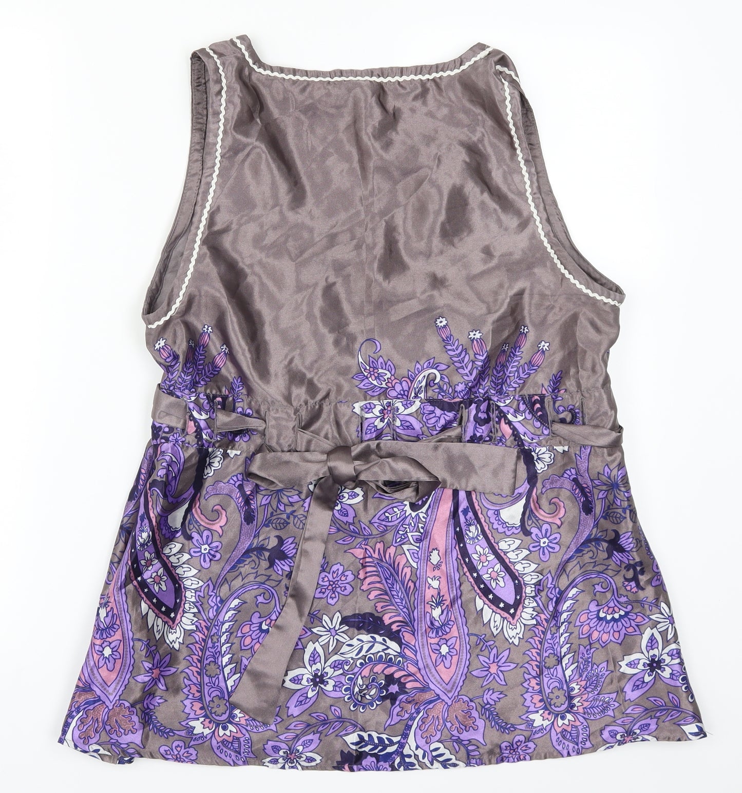 Hoock Womens Purple Paisley  Basic Tank Size 14