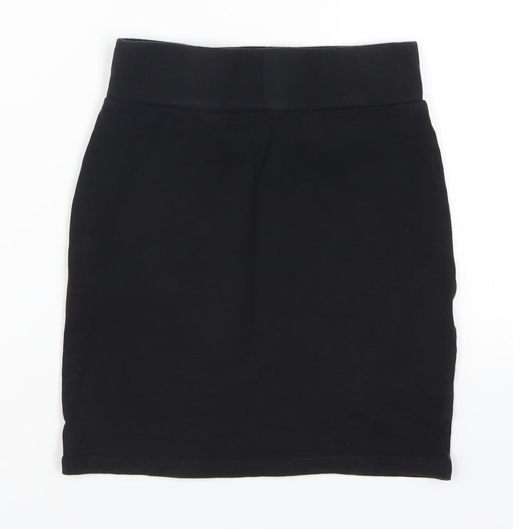 New Look Girls Black Straight & Pencil Skirt Size 9 Years
