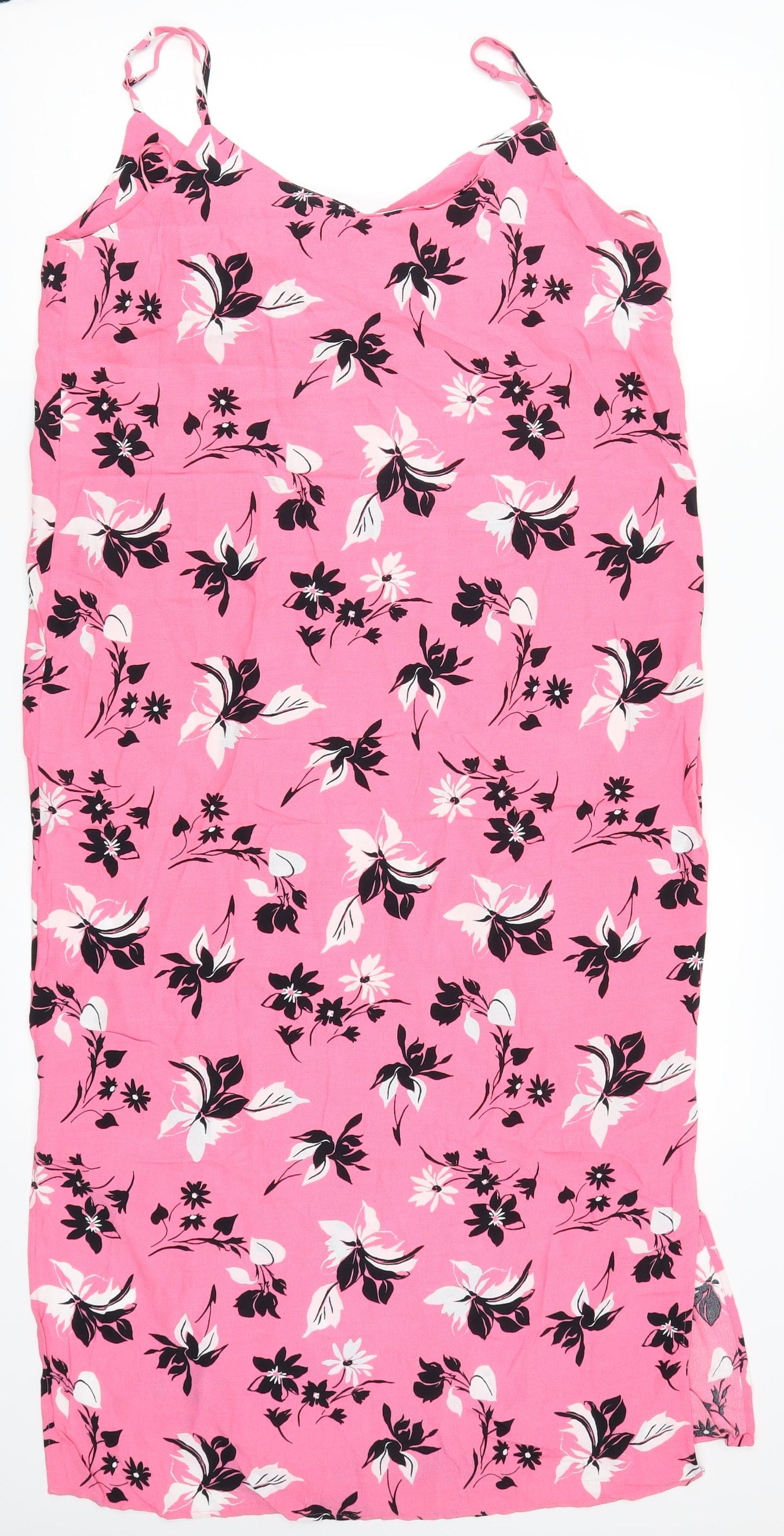 Marks and Spencer Womens Pink Floral  Tank Dress  Size 10