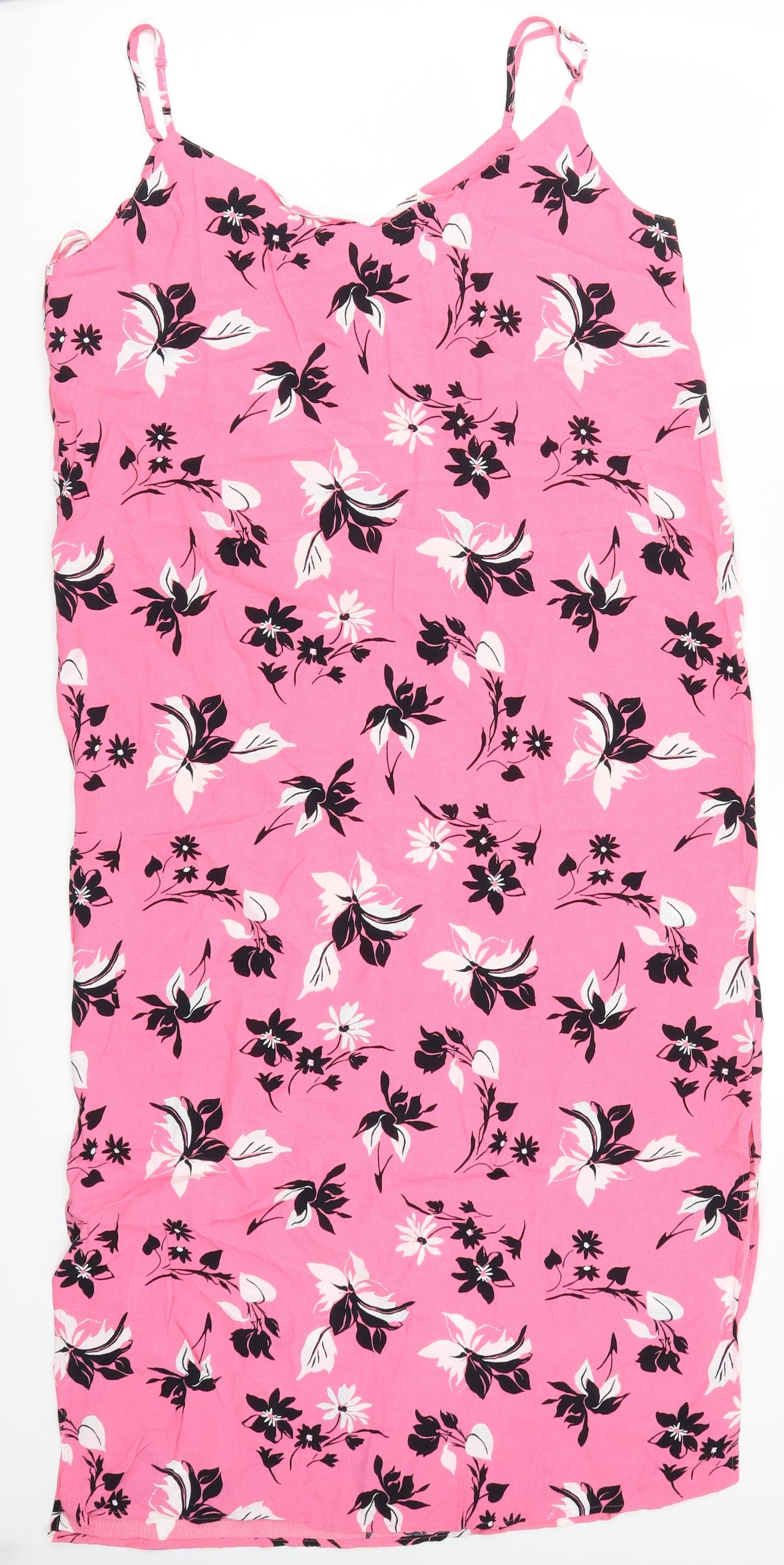 Marks and Spencer Womens Pink Floral  Tank Dress  Size 10