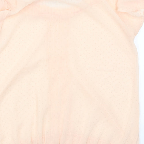 Atmosphere Womens Pink Polka Dot  Basic Button-Up Size 12