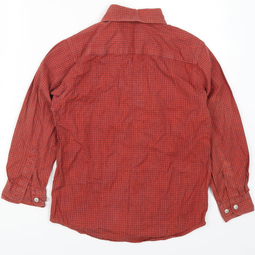 Tesco Boys Red Check  Basic Button-Up Size 9-10 Years
