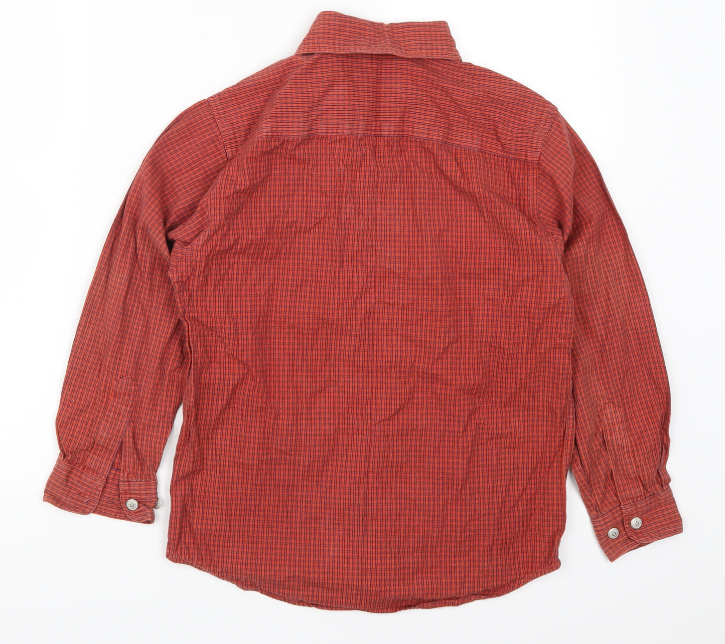 Tesco Boys Red Check  Basic Button-Up Size 9-10 Years