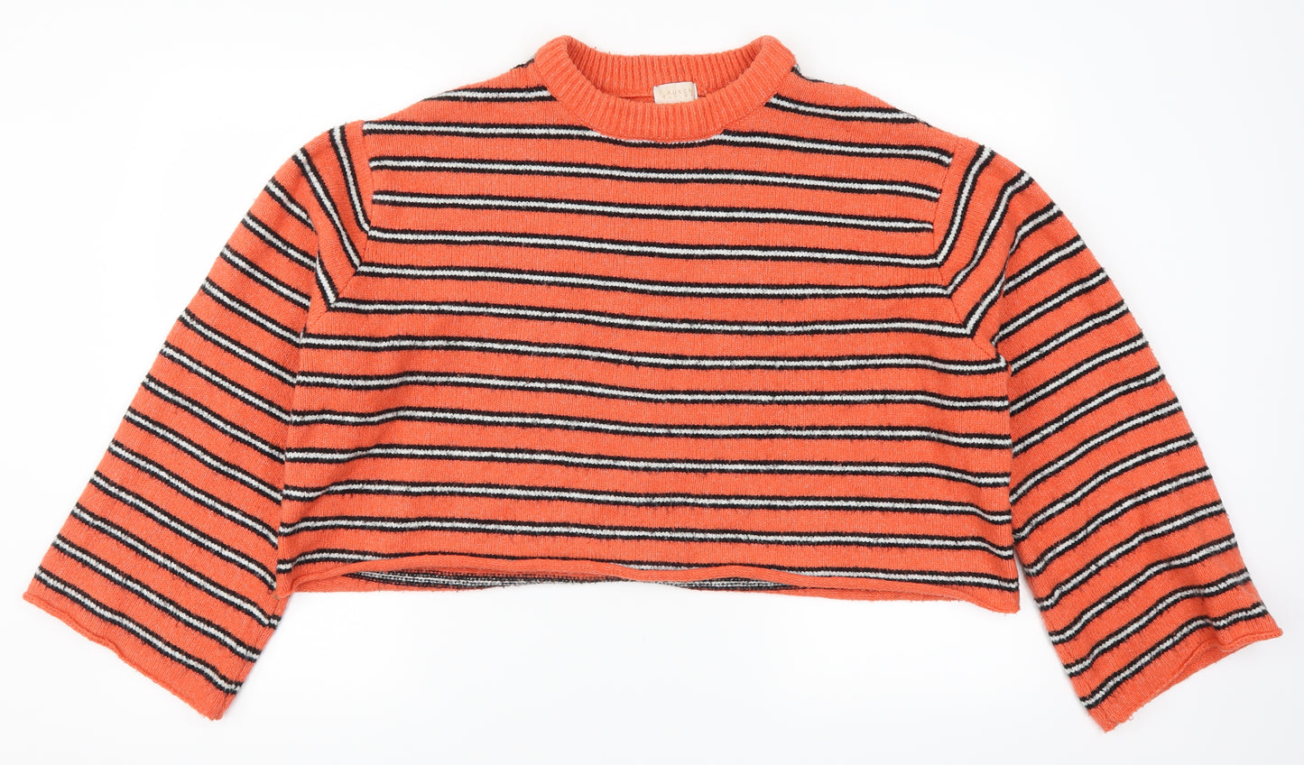 Lauren Taylor Womens Pink Striped  Pullover Jumper Size L