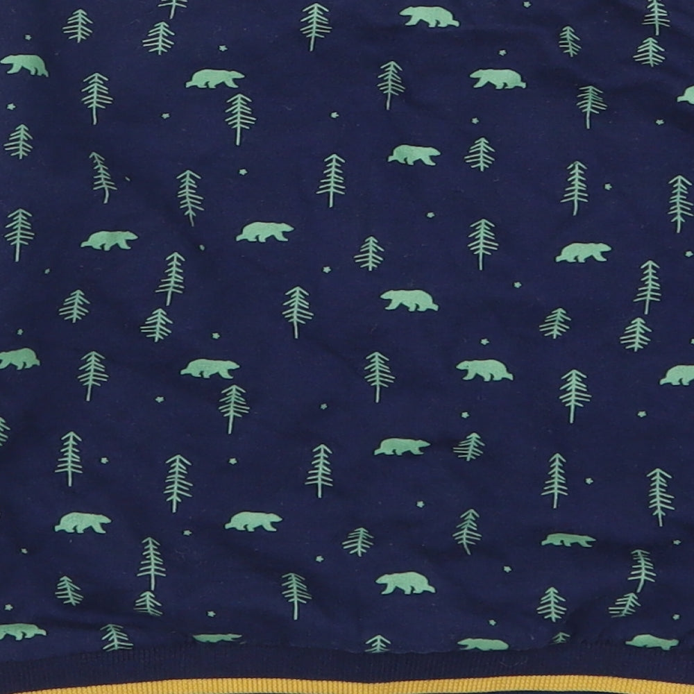Crafted Boys Blue   Pullover Sweatshirt Size 5-6 Years  - Tree and Bear Print