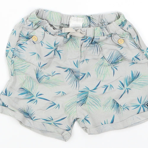 mamas & papas Boys Grey   Cropped Trousers Size 18-24 Months  - Leaf Print