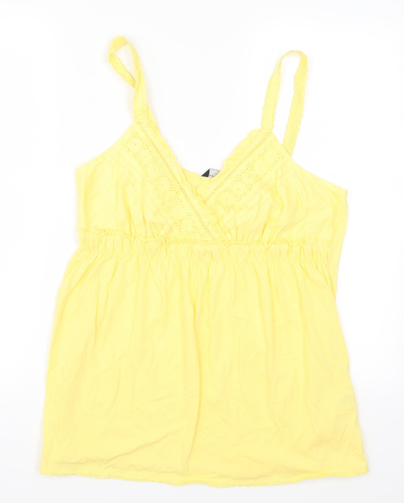 Dorothy Perkins Womens Yellow   Basic Tank Size 16
