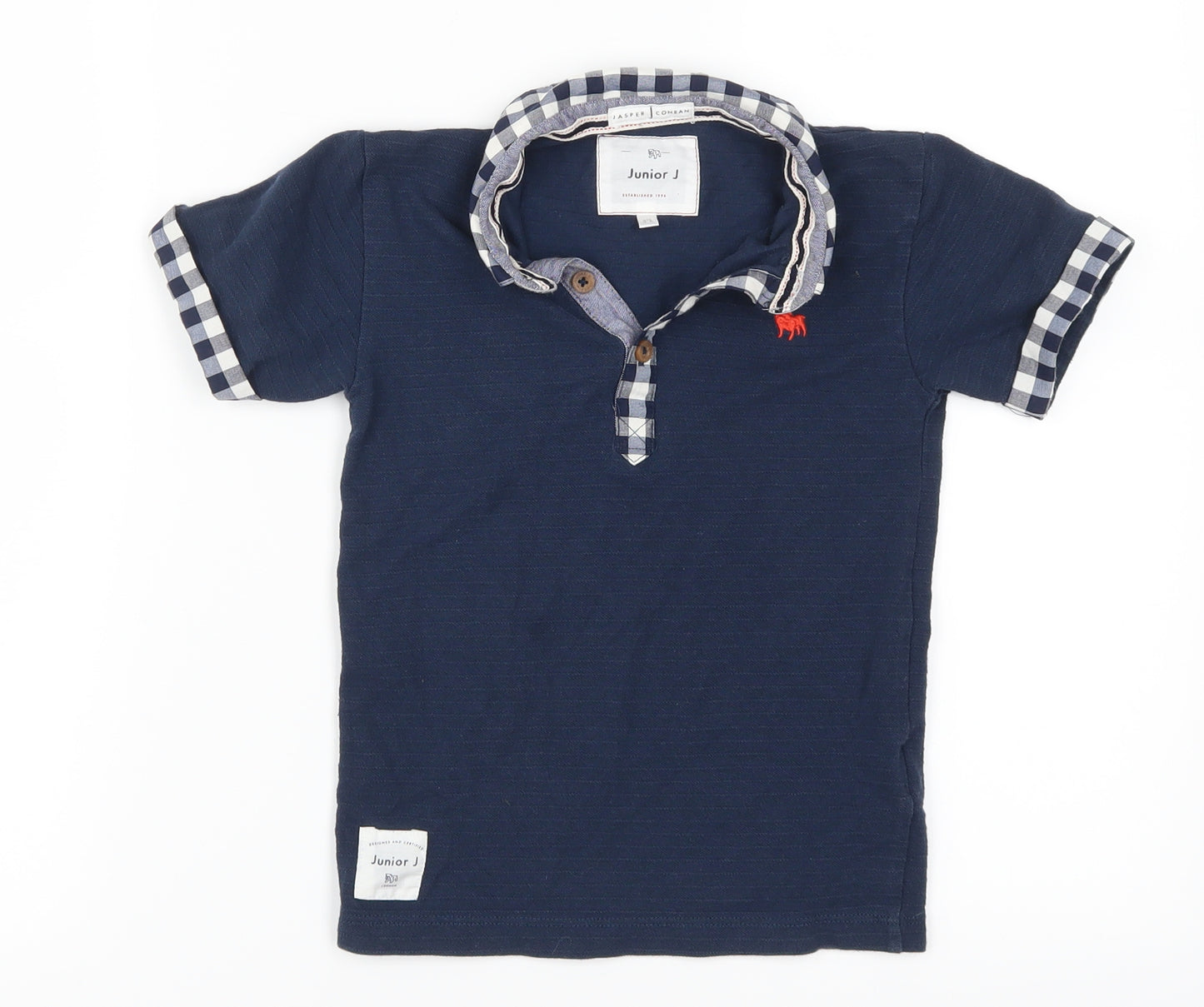 Jasper Conran Boys Blue Camouflage  Basic Polo Size 4-5 Years