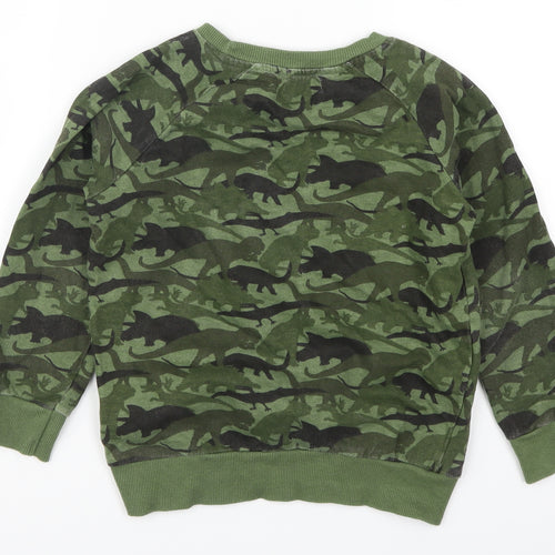 Crafted Boys Green   Pullover Sweatshirt Size 6-7 Years  - Dinosaur