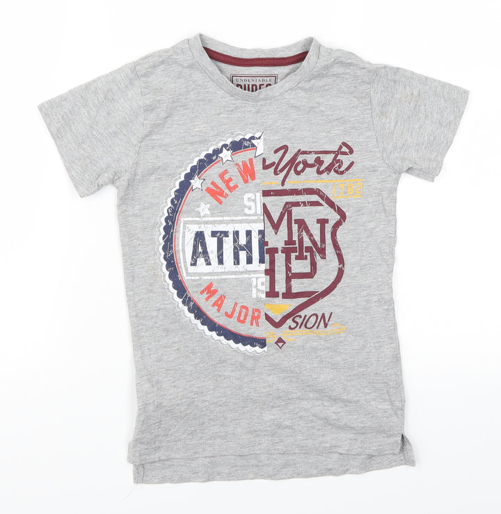 Matalan Boys Grey Basic T-Shirt Size 6 Years - New York