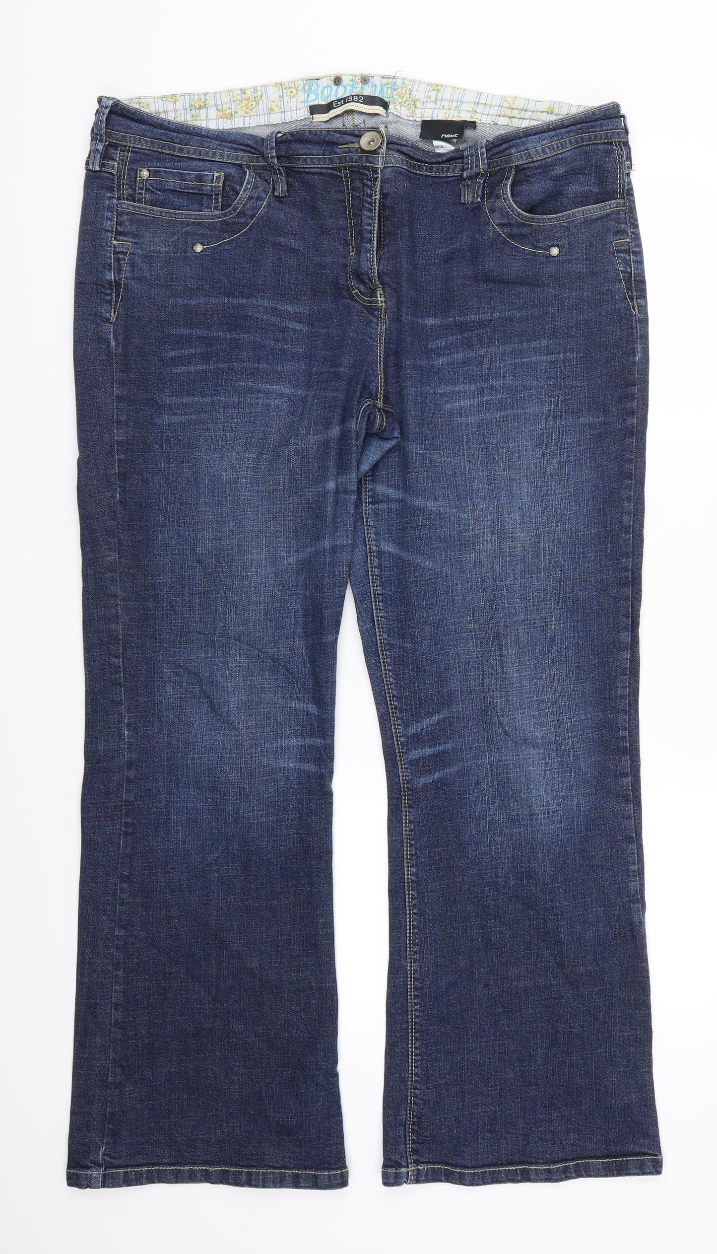 NEXT Womens Blue  Denim Straight Jeans Size 18 L29 in