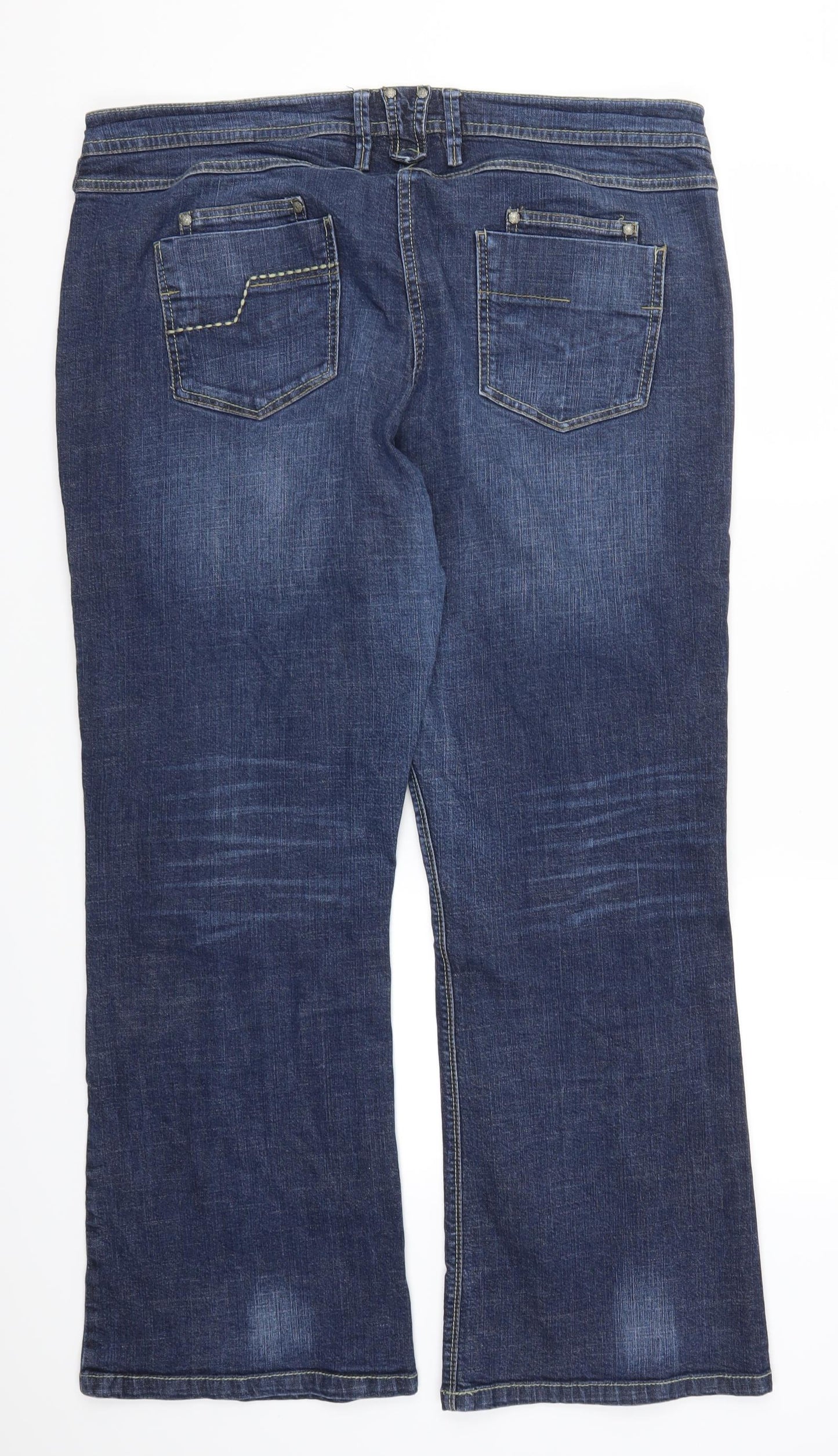 NEXT Womens Blue  Denim Straight Jeans Size 18 L29 in