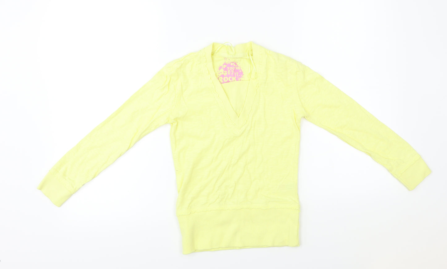George Girls Yellow   Pullover Jumper Size 6-7 Years
