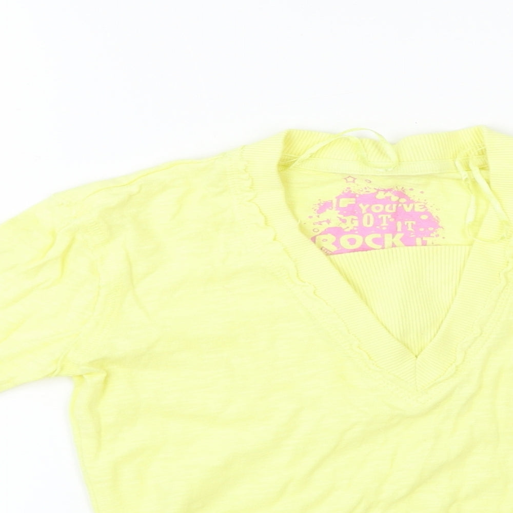 George Girls Yellow   Pullover Jumper Size 6-7 Years