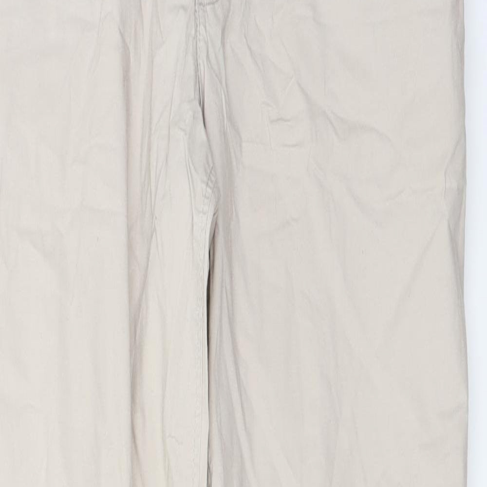 H&M  Womens Ivory   Trousers  Size 10 L27 in