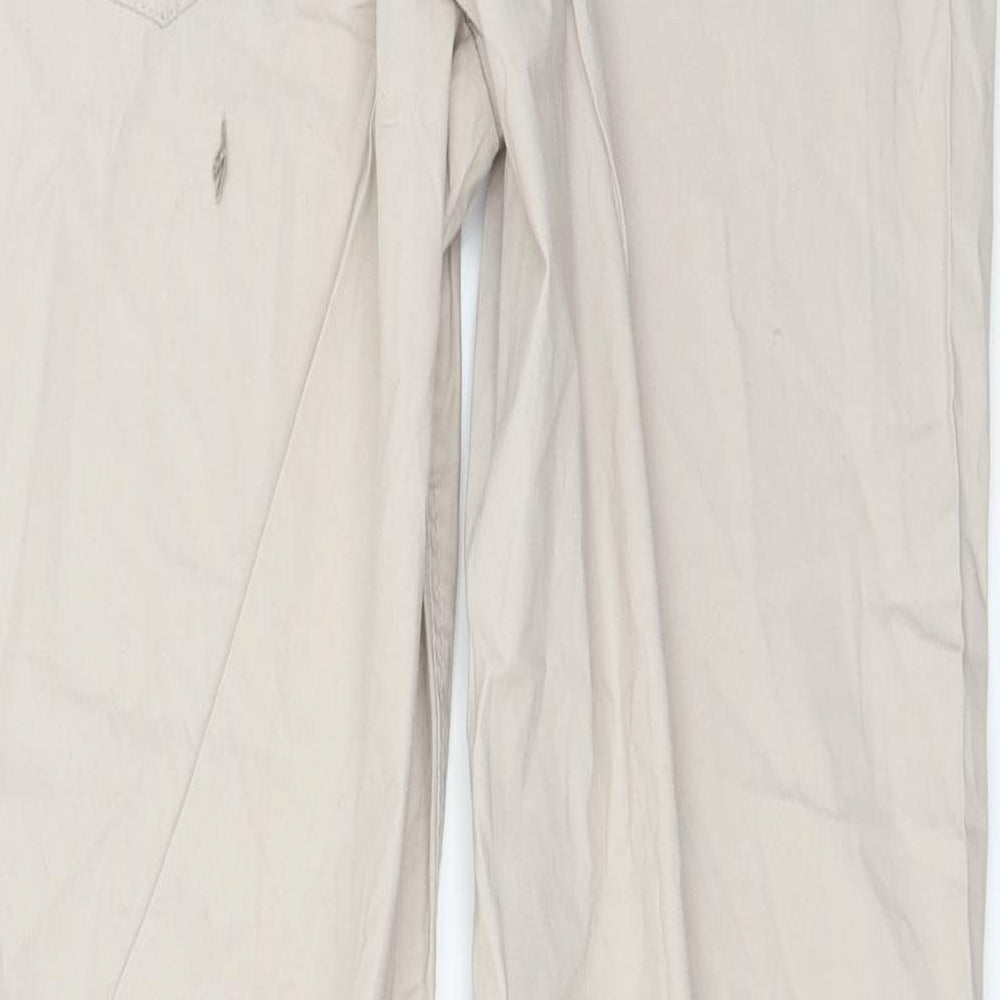 H&M  Womens Ivory   Trousers  Size 10 L27 in