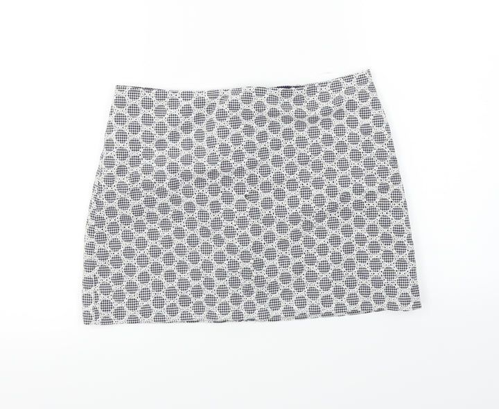 Topshop Womens White A-Line Skirt Size 10