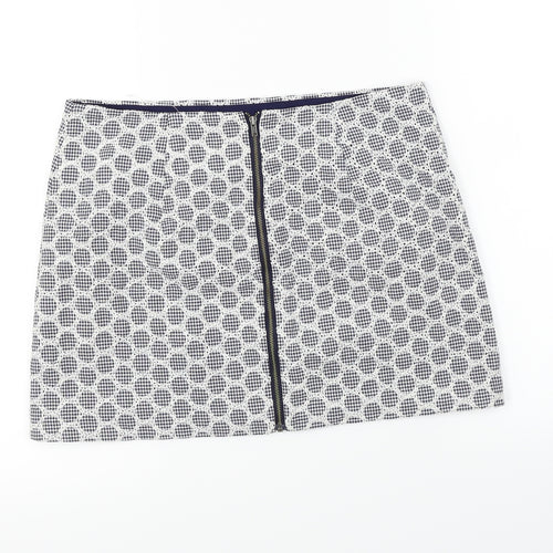 Topshop  Womens White   A-Line Skirt Size 10