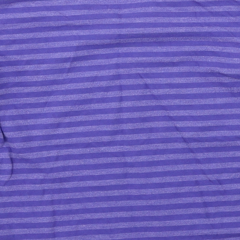 Tinkerbell  Girls Purple Striped  Basic T-Shirt Size 7-8 Years