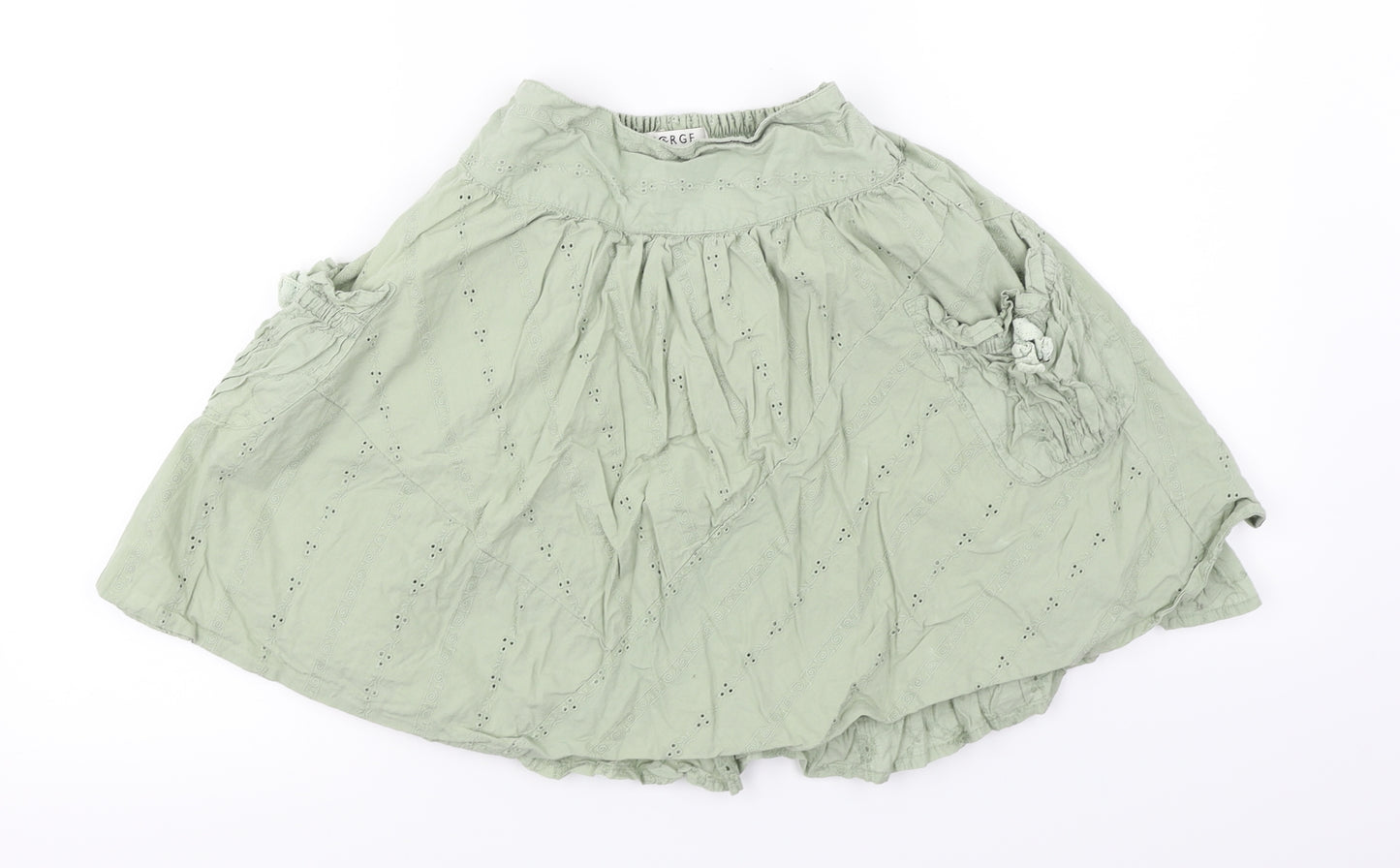 George  Girls Green   A-Line Skirt Size 6-7 Years