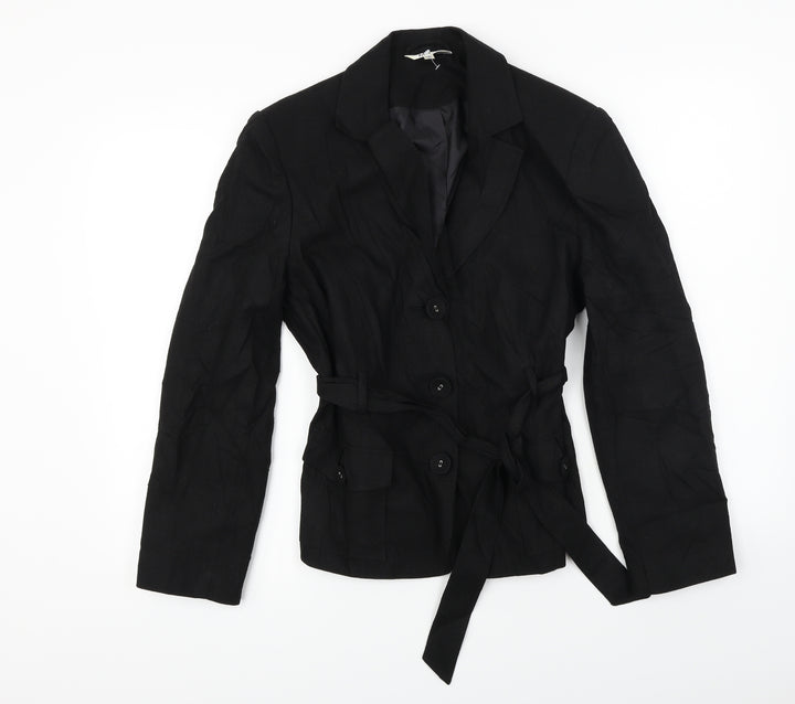 M&Co Womens Black Jacket Coat Size 14