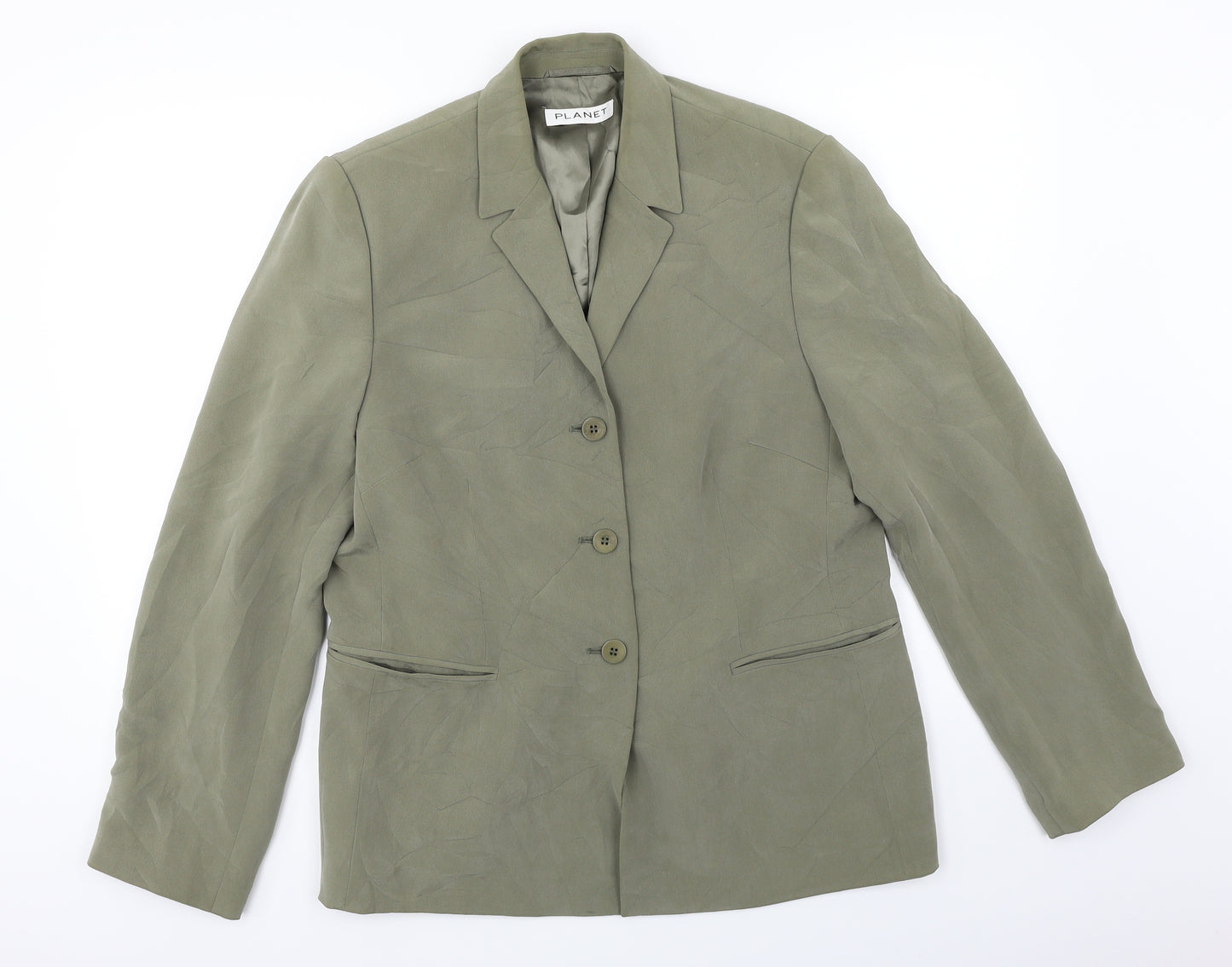 planet Womens Green   Jacket Blazer Size 14