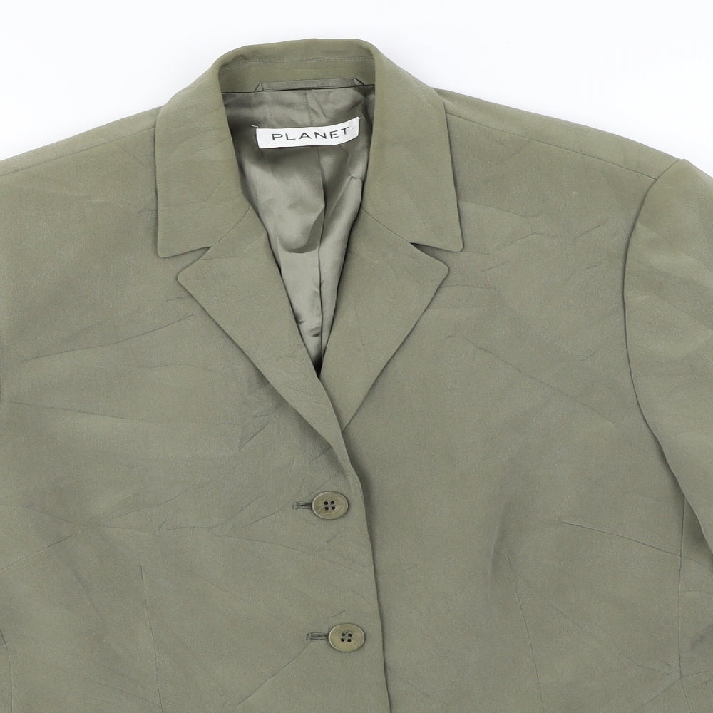 planet Womens Green   Jacket Blazer Size 14