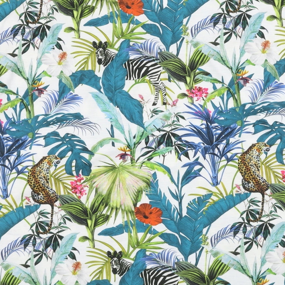 love tees  Womens Blue Floral  Basic T-Shirt Size 16