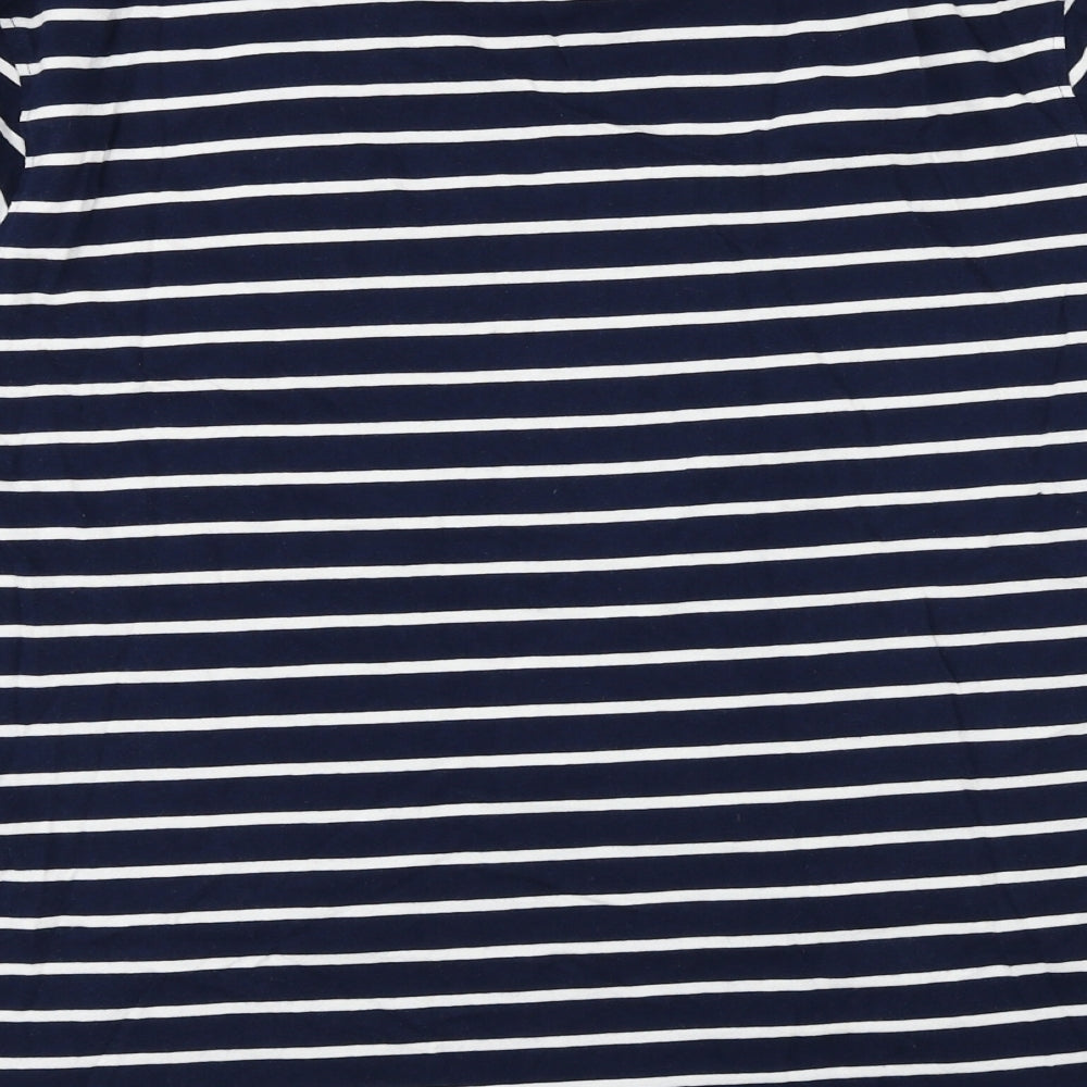Marks and Spencer  Womens Blue Striped  Basic T-Shirt Size M