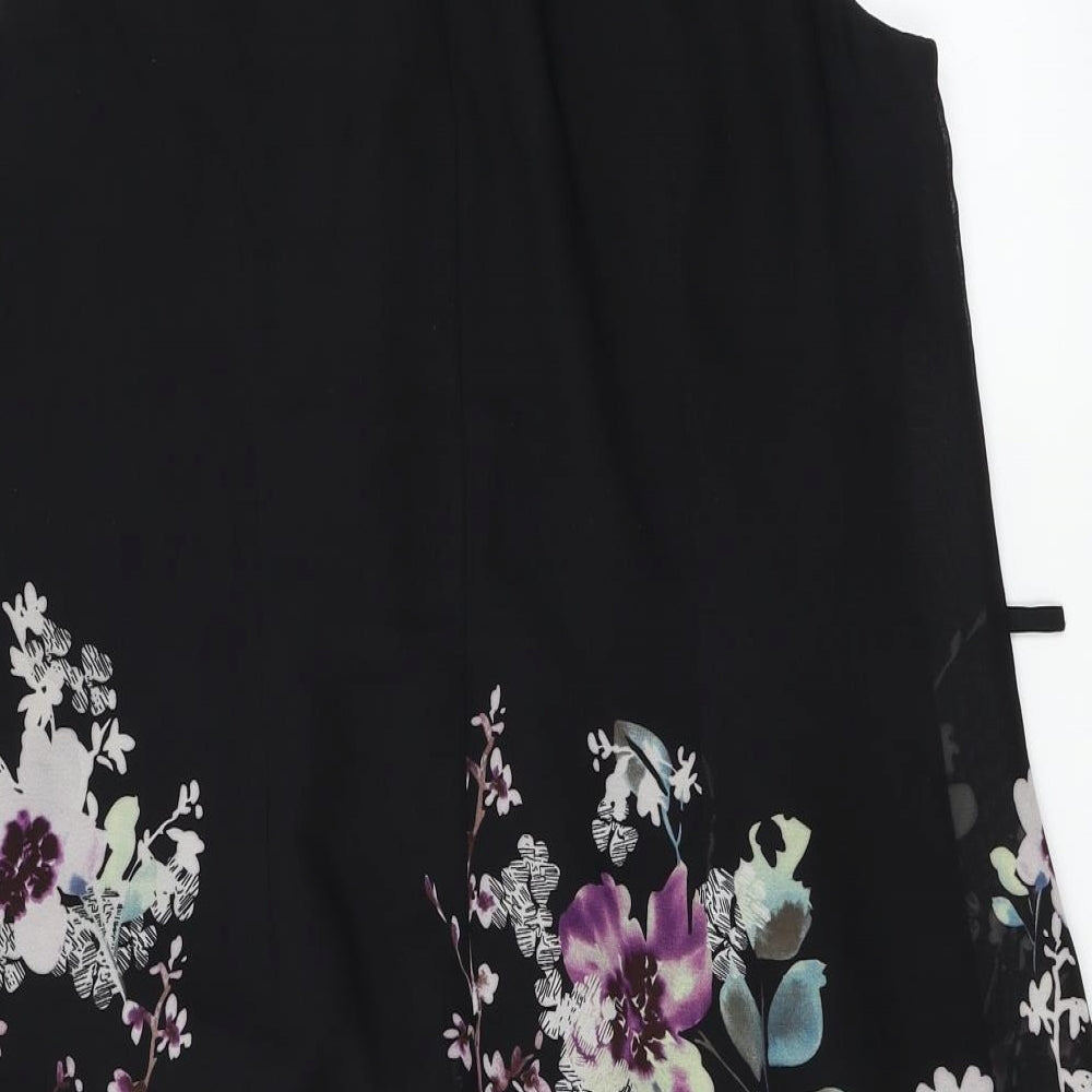 Atmosphere  Womens Black Floral  Basic Blouse Size 14