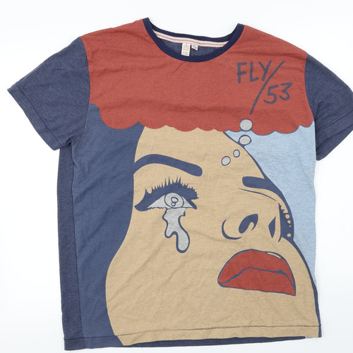 FLY53 Mens Blue    T-Shirt Size XL