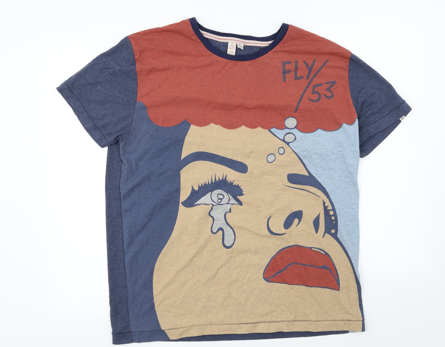 FLY53 Mens Blue    T-Shirt Size XL