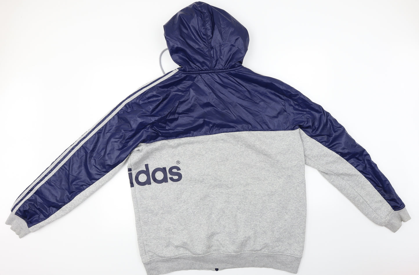 adidas  Mens Grey   Full Zip Hoodie Size XL