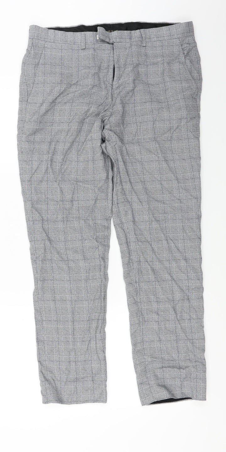 River Island  Womens Grey Check  Trousers  Size 32 in L26 in