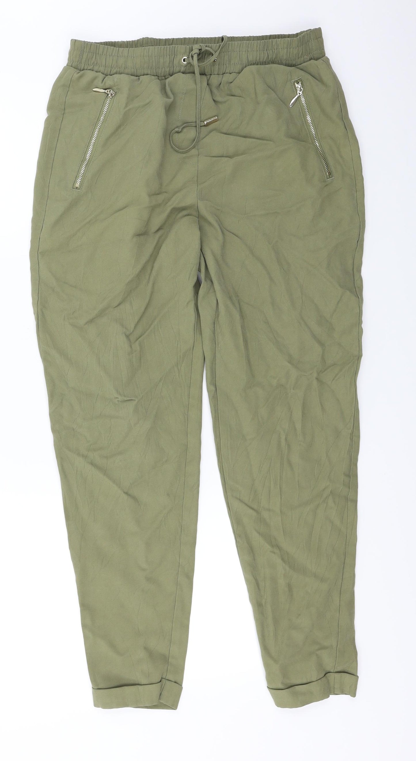 F&F  Womens Green   Trousers  Size 12 L24 in