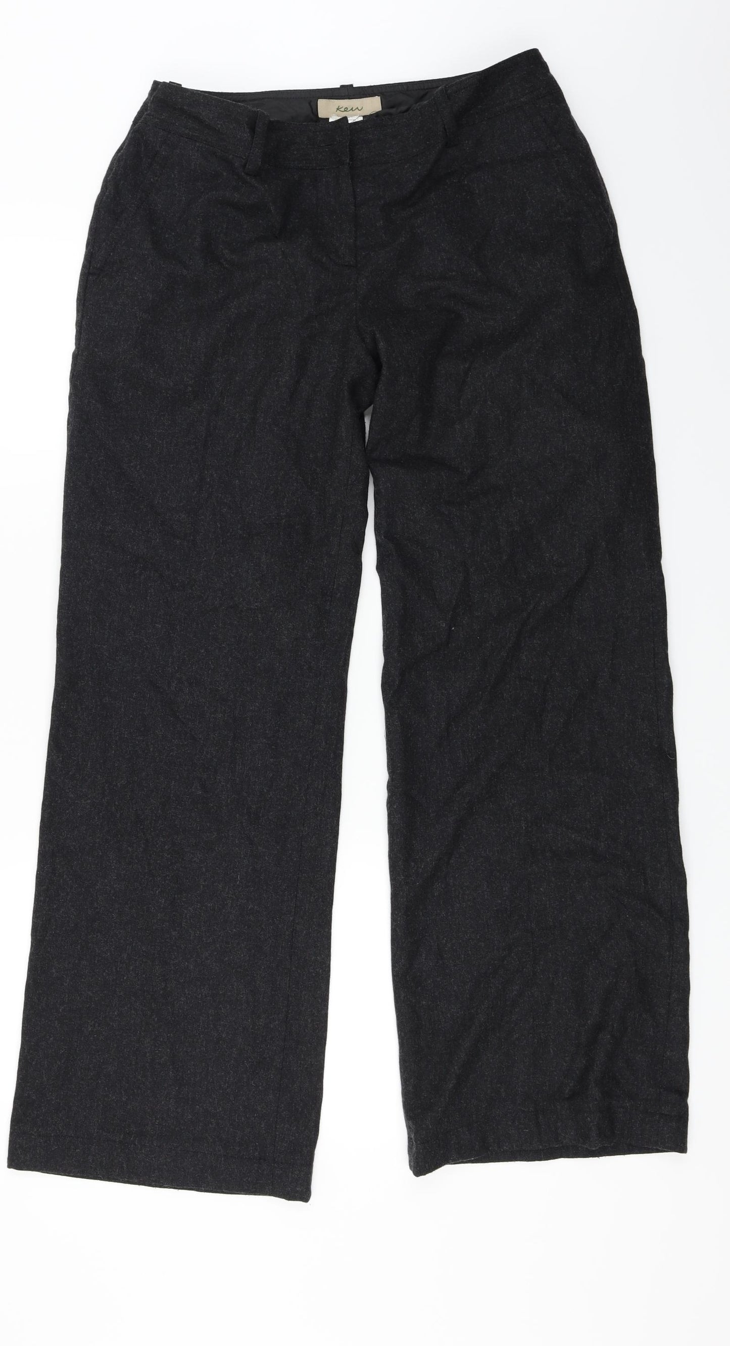 keu Womens Black   Trousers  Size 12 L27 in