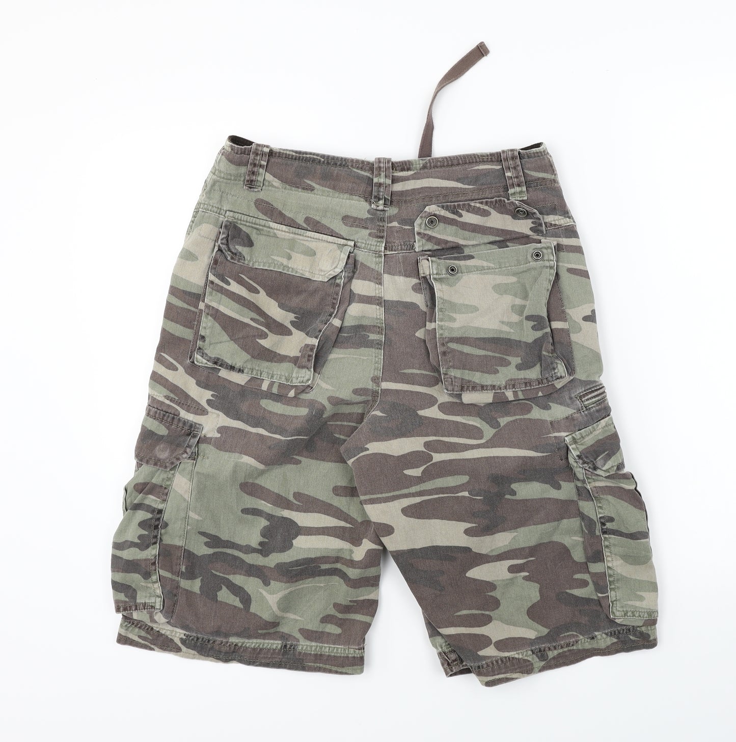 als Mens Brown Camouflage  Cargo Shorts Size 30 in