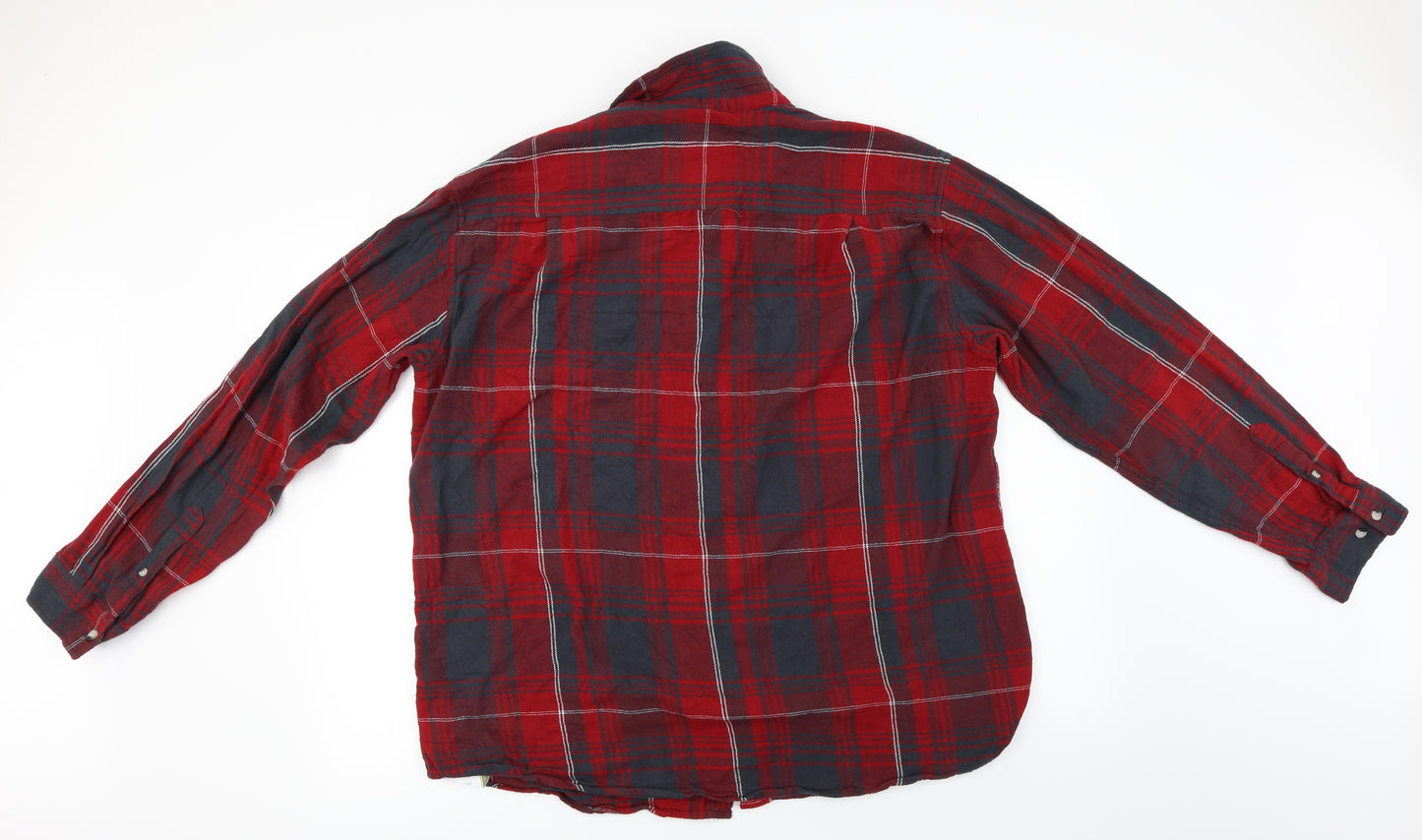 Atlas for Men  Womens Red Check  Basic Button-Up Size 2XL