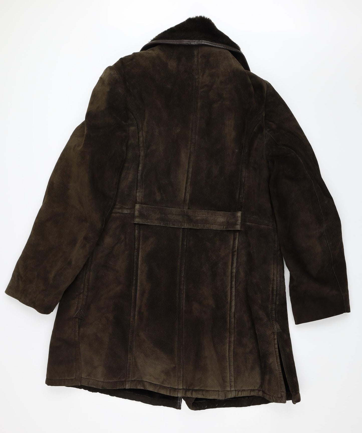 Preworn Mens Brown   Overcoat Coat Size 44