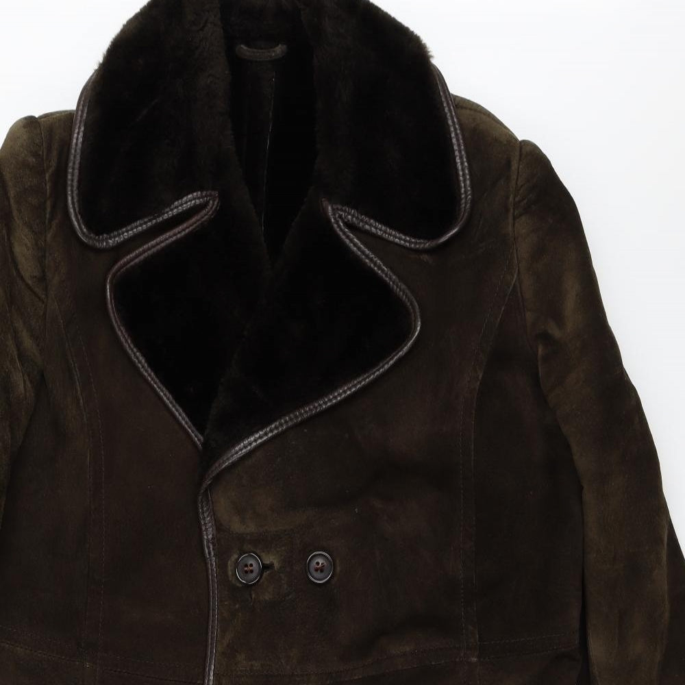 Preworn Mens Brown   Overcoat Coat Size 44