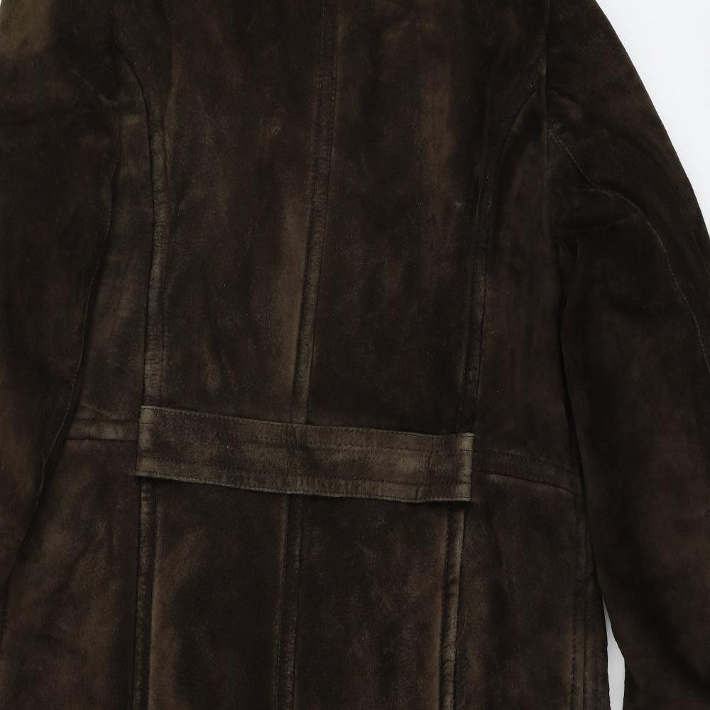 Preworn Mens Brown   Overcoat Coat Size 44
