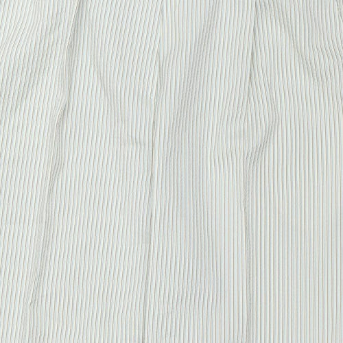 Marks and Spencer Womens Green Striped  Capri Trousers Size 20 L28.5 in